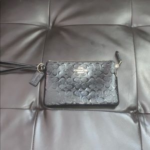 Black coach wristlet